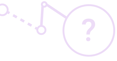 ponto de interrogação dentro de um círculo. o círculo está conectado a outros menores através de linhas em zigue zague